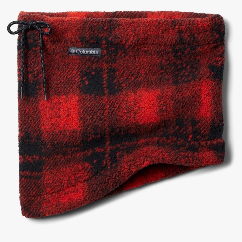 Columbia NWT Unisex West bend sherpa fleece Gaiter Red black one size men’s